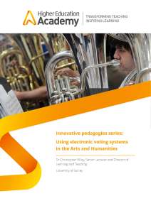 Dr Christopher Wiley - Using Electronic Voting Systems in the Arts and Humanities